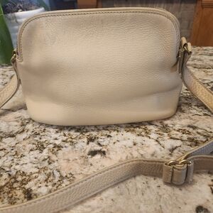 Coach Vintage 4914 Sonoma Double Zip Satchel, Cream Leather Crossbody, 1995 EUC